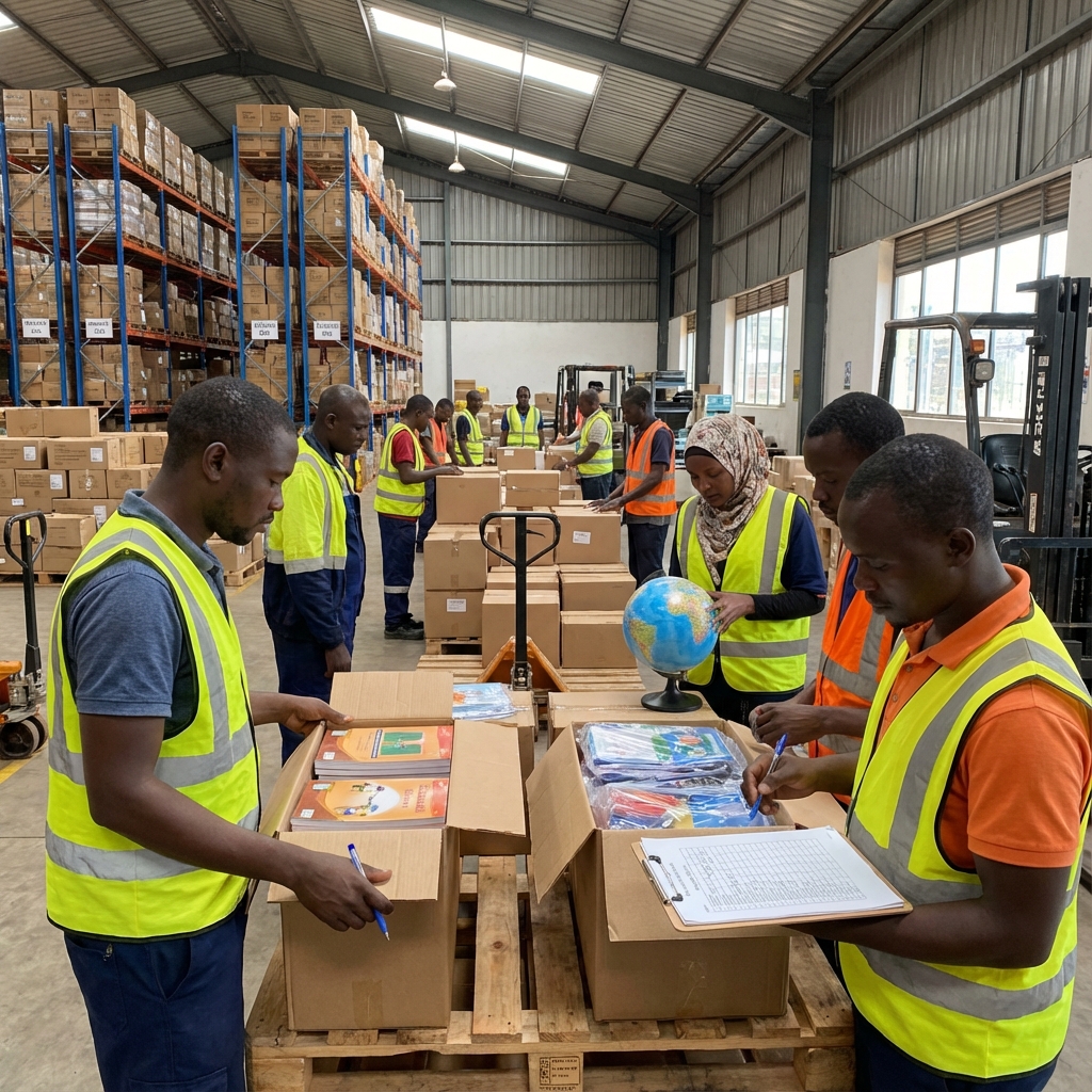 Skooli operations team managing education supplies